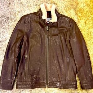 Marc Jacob New York Leather w/ Shearling Collar